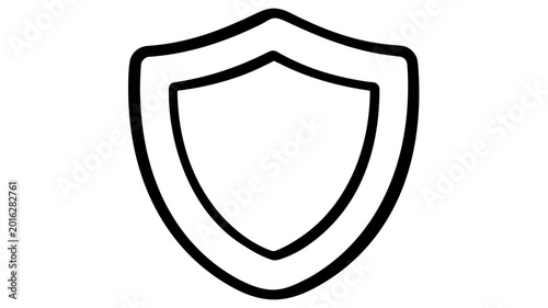 Silver compliance shield vector icon for human resources and legal security, flat minimalist illustration of reinforced border shield for corporate policy and regulatory protection.
