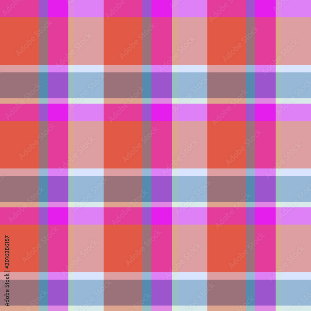 Fototapeta premium Vector Plaid Pattern Asymmetric Seamless 3x3
