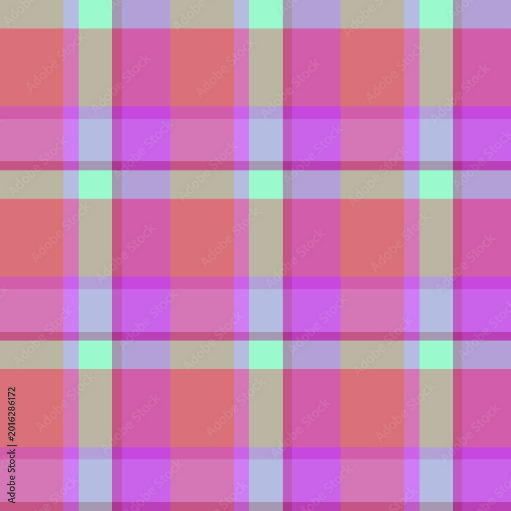 Fototapeta premium Vector Plaid Pattern Asymmetric Seamless 3x3
