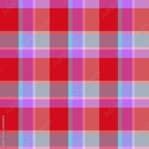 Vector Plaid Pattern Asymmetric Seamless 3x3