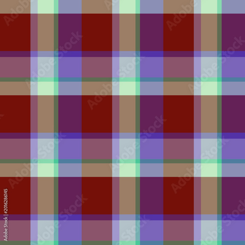 Vector Plaid Pattern Colorful Tartan Seamless