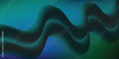 Foto Abstract wavy lines in blue green and purple hues gradient background texture de