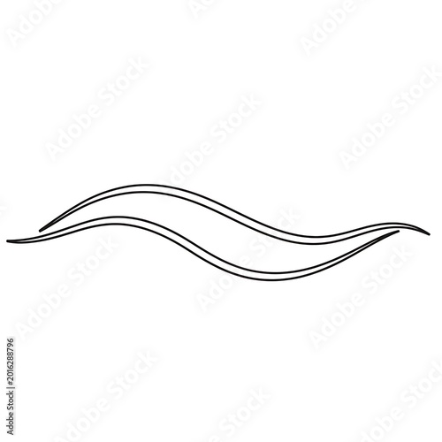 Wavy lines minimalist design element.