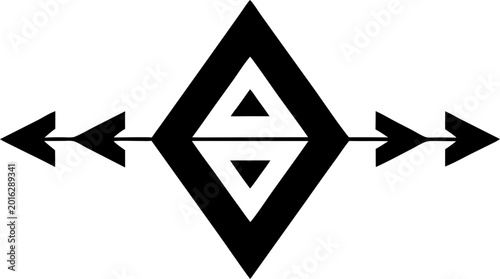 Free Download geometric tribal symbols inspired by African and Native American artistic traditions, featuring square motifs and bold linear compositions for textile and surface design projects. - GFXLoad