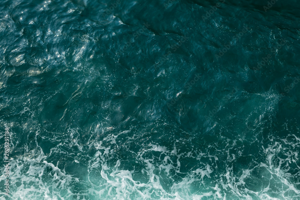 Fototapeta premium Blue sea water texture, Nature background.
