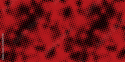 Quadro su tela Seamless pattern with volcanic cracks with lava, glowing crevices