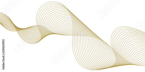 Obraz na plátně Elegant Minimalist Beige Ribbon Flowing Smooth Abstract Vector Design Background