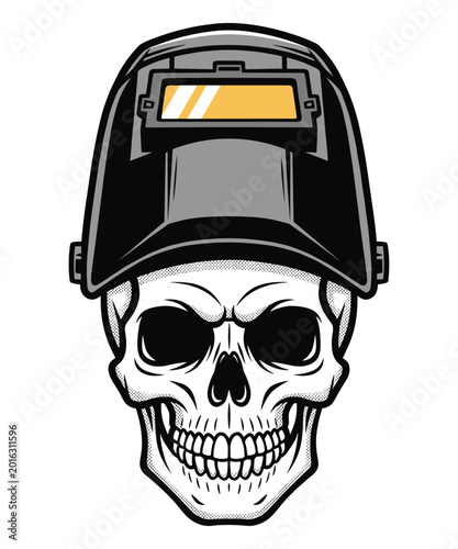 Photos Welder Skull Vector Illustration