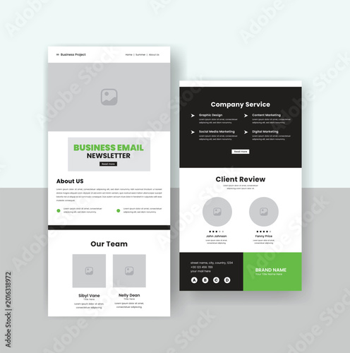 Email Newsletter Template Design for Business.