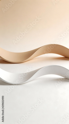 Abstract curved forms on gradient background symbolizing the limitless potential of digital design