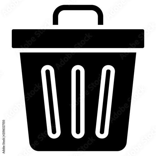 Trash Bin glyph icon