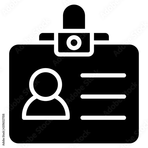 Employee Id Card glyph icon