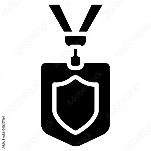 Security Badge glyph icon