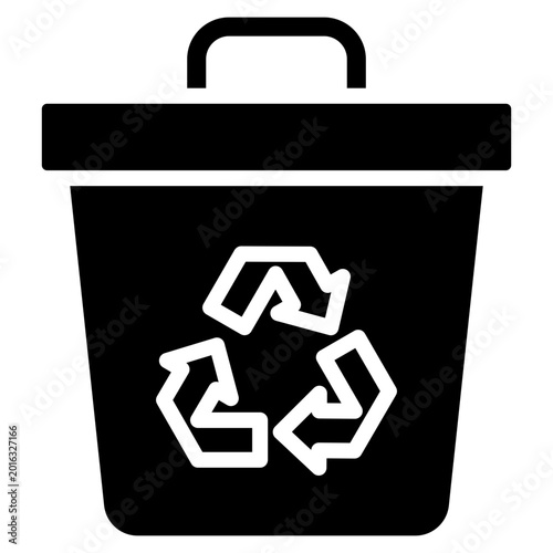 Recycling Bin glyph icon