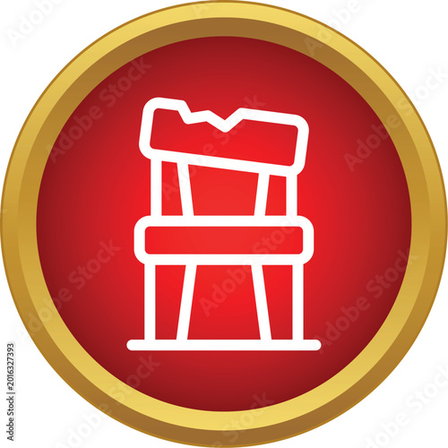 Cuadro en lienzo Stonehenge neolithic megalithic monument icon simple style