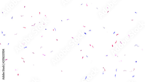 Muticolor confetti falling down isolated on transparent background. Celebration confetti background, Gold confetti celebration. 3d render of multicolored confetti falling on transparent background, 