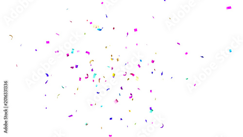PNG Confeti Failling Colorful Confetti against a White Background. Muticolor Confetti Transparent Background. 3d Rendering Transparent Confeti. Confetti partical isolated on transparent background.