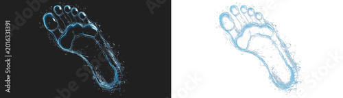 Water Footprints Human Foot Steps Liquid Transparent Overlay Isolated PNG Clipart