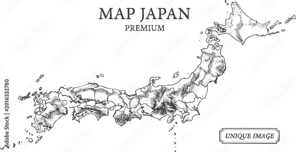 Obraz premium Map Japan