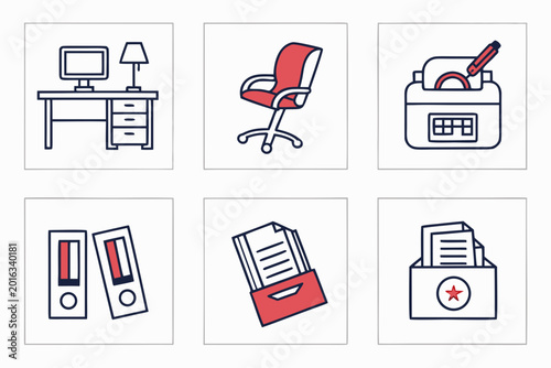 set of icons