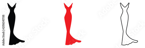 Billede på lærred Women long  dress icon