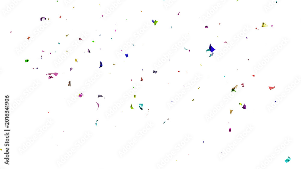 Obraz premium Shiny Celebration Confetti PNG Set – Luxury Rainbow Gold Multicolor Confetti Elements for Wedding Birthday New Year Party on White Background