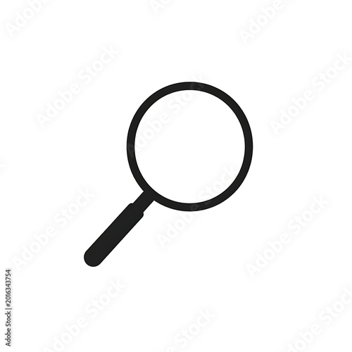 A simple black magnifying glass icon on a white background (1)
