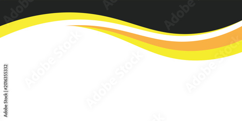 Abstract Yellow Wave Header Background
