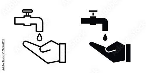 Tableau sur toile Ablution icon concept editable stroke outline
