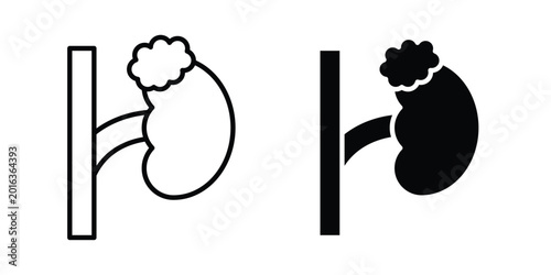 Fotografía Adrenal gland icon concept editable stroke outline