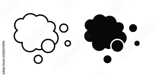 Foto Foam icon concept editable stroke outline