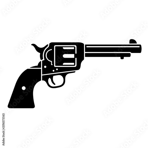 Cuadro en lienzo icon revolver vector illustration