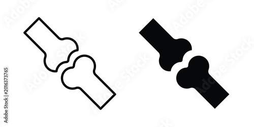 Bild auf Leinwand joint pain icon concept editable stroke outline