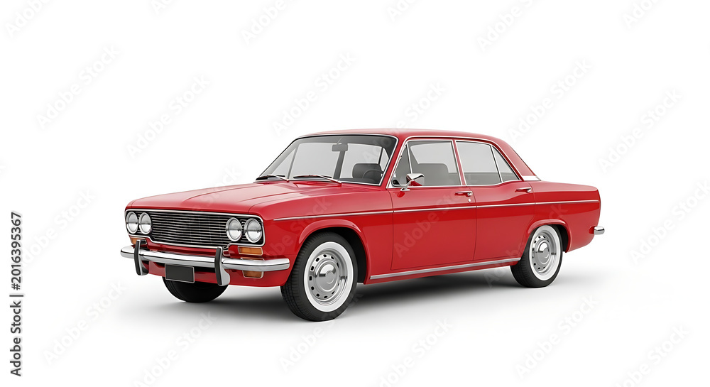 Obraz premium red vintage car