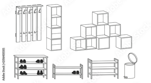Quadro su tela Set of hallway and storage furniture