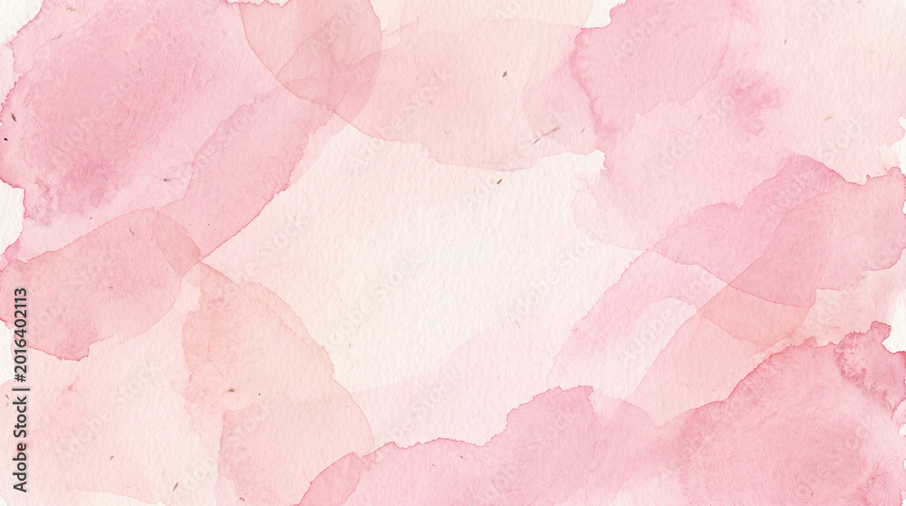 Fototapeta premium Soft watercolor washes in delicate shades of pink and white create a gentle, ethereal backdrop, perfect for creative designs and artistic projects