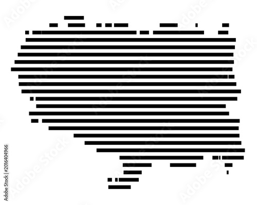 Foto Symbol Map of the Landkreis Ravensburg (Baden-Wuerttemberg, Germany) showing the