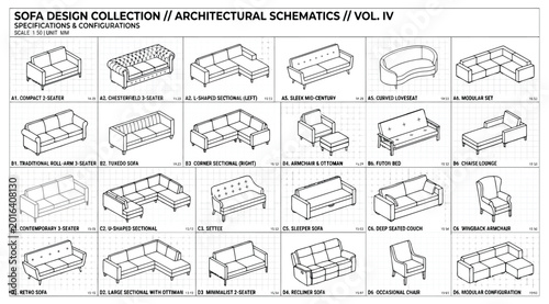 Foto Sofa design collection architectural schematics vol iv specifications and config