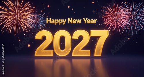 Obraz na płótnie happy new year 2027 
