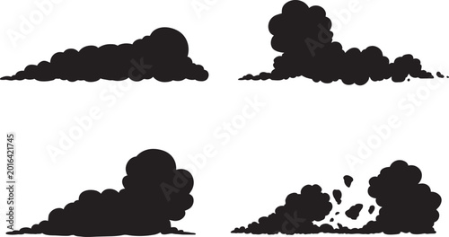 Geometric shapes collection black abstract design elements and silhouettes set