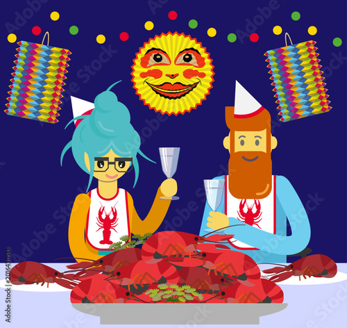 Crayfish party, a swedish August tradition.