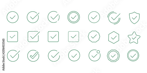Canvas Print Green check mark icon