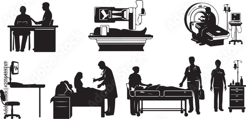 Medical Professionals at Work in Hospital Settings Daily