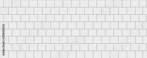 Tableau sur toile white brick wall texture, seamless cladding pattern for interior decoration