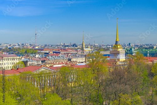 Foto Saint Petersburg Panorama With Admiralty Building Peter And Paul Fortress And Al