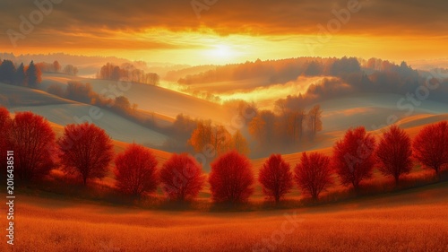 Majestic Outdoors Nature Picturesque Meadow Valley Scenery