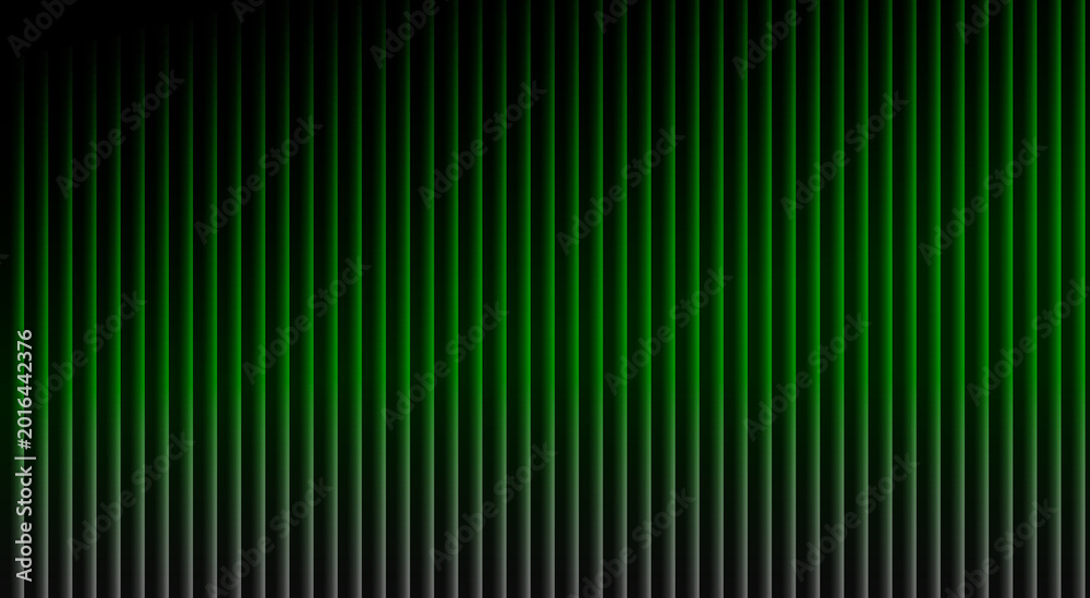 Obraz premium Abstract pattern of luminous green and dark vertical stripes, creating a modern digital backdrop with a sophisticated, textured, and energetic visual flow