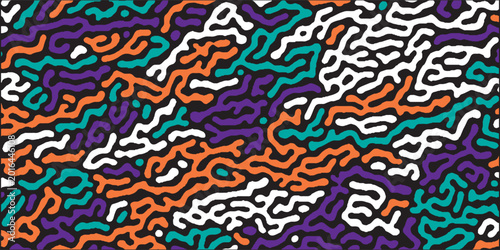 Vector abstract seamless turing pattern, endless texture, fabric print template.