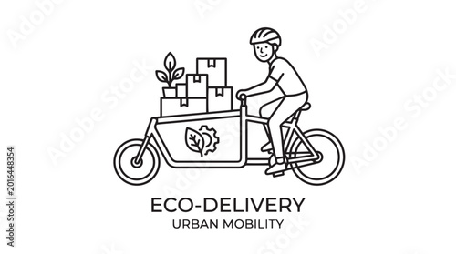 Sustainable Urban Mobility Eco-Friendly Cargo Bike Delivery