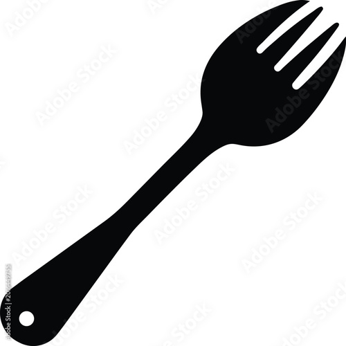Foto Travel Spork Flat Icon Style Silhouette Vector Art Illustration